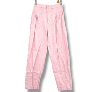 Averroe Women's Juniors High Rise‎ Pleat Waist Taper Leg Pants Pink Size 9/10